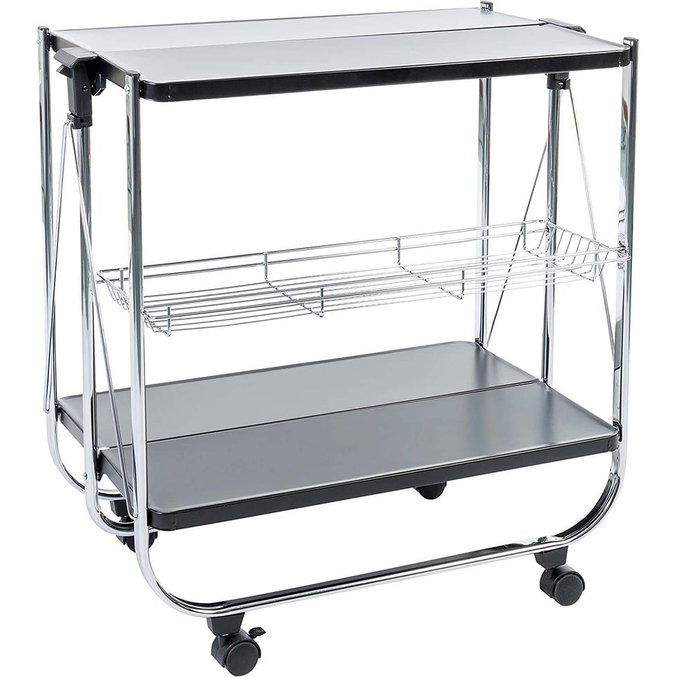 camarera plegable carrito con ruedas