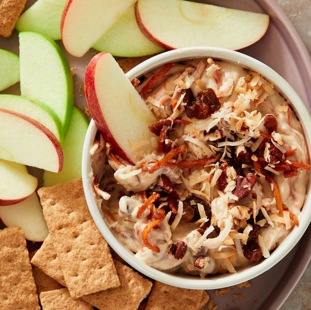 Carrot Cake Dip - Delish.com carrot cake dip with apples and graham crackers
