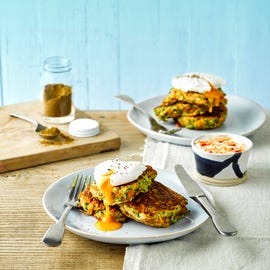 carrot, courgette and cumin fritters