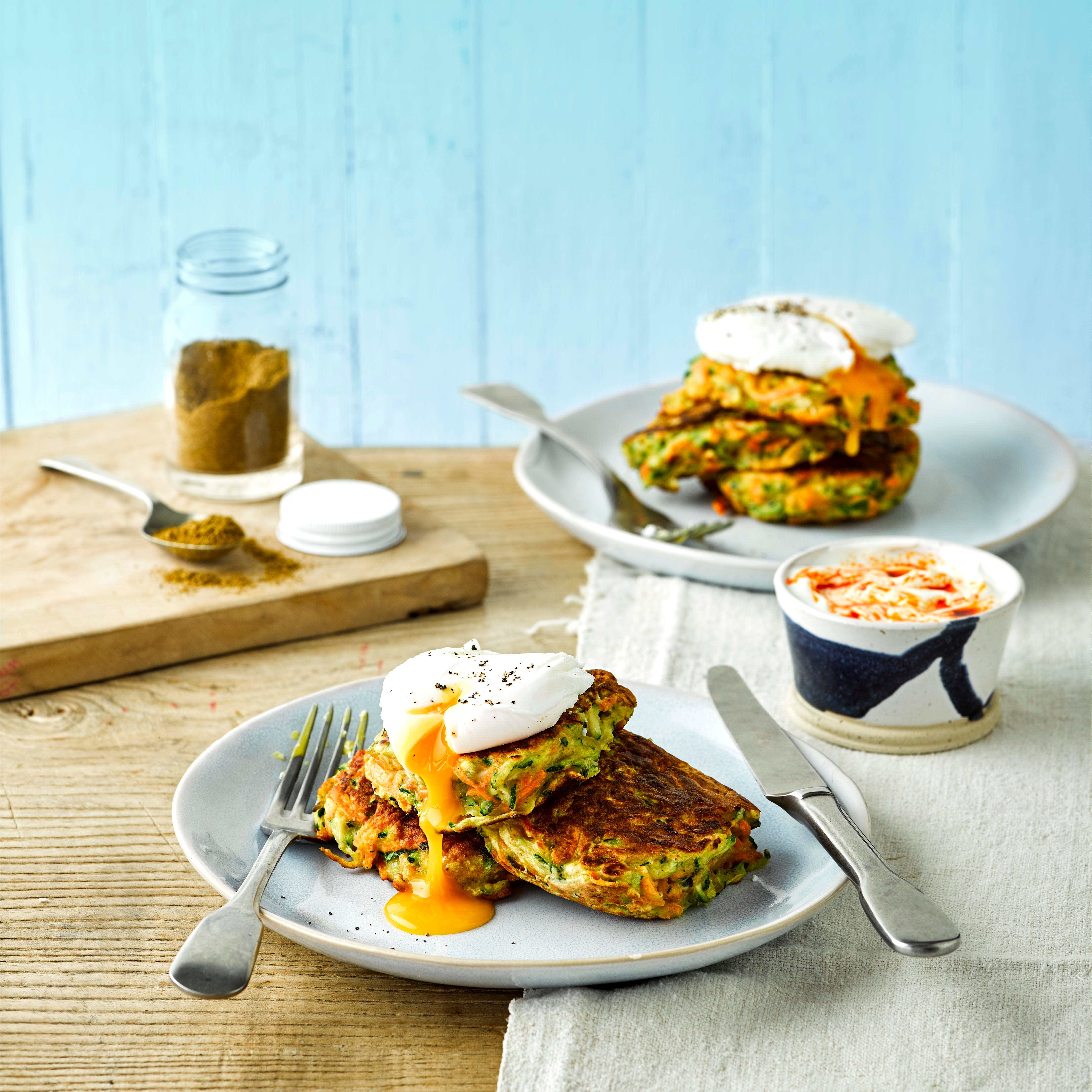 carrot, courgette and cumin fritters