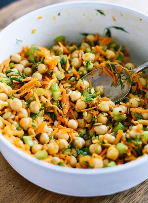 carrot recipes chickpea salad with carrots and dill