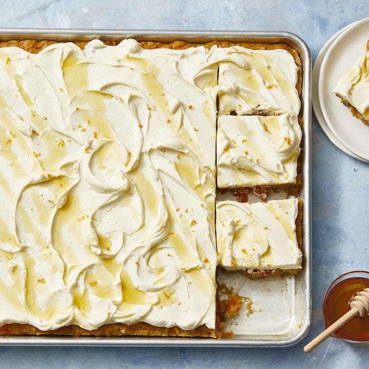 carrot sheet cake with cream cheese frosting
