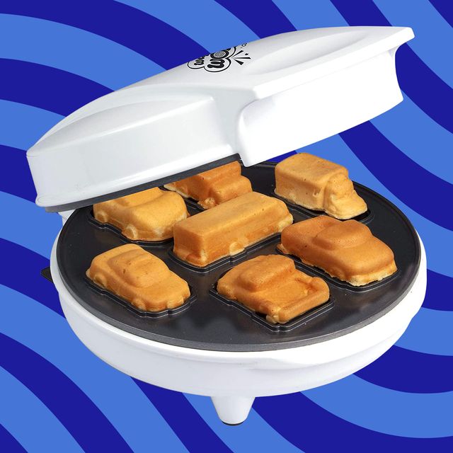 Waffle Wow! Construction Trucks Mini Waffle Maker - Make 7 Different Vehicle Shaped Pancakes Featuring A Bulldozer Forklift & More- Elect