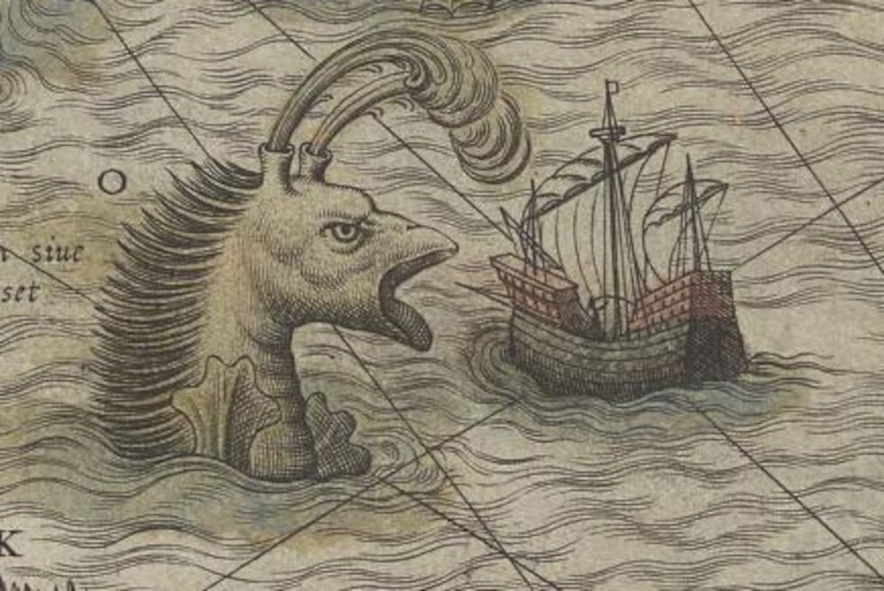 carta marina kaart vol zeemonsters olaus magnus