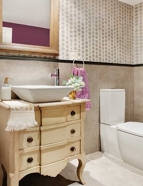 Bathroom, Room, Bathroom cabinet, Property, Interior design, Purple, Tile, Furniture, Bathroom accessory, Wall, 