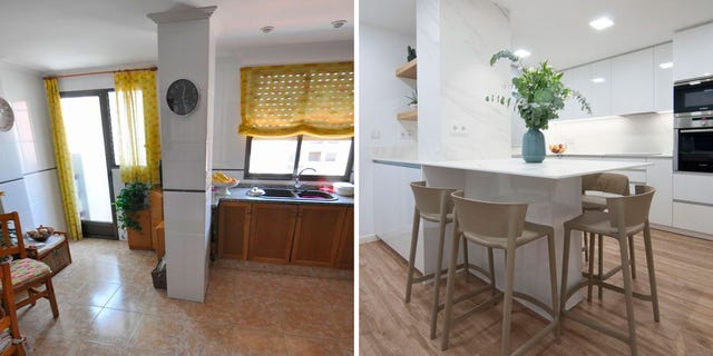piso antes y después