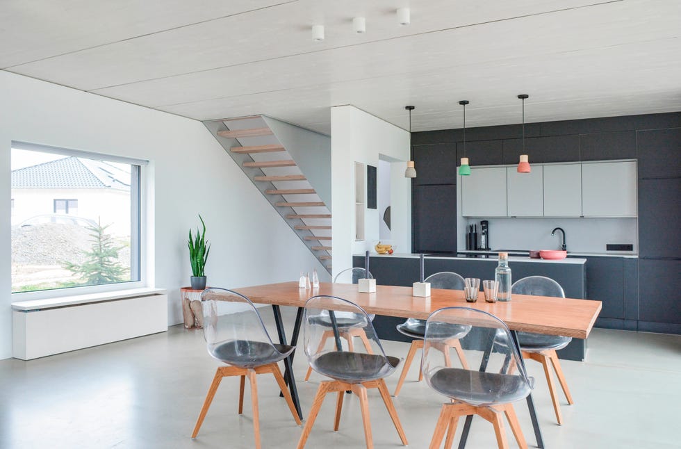 cocina y comedor de diseño minimalista