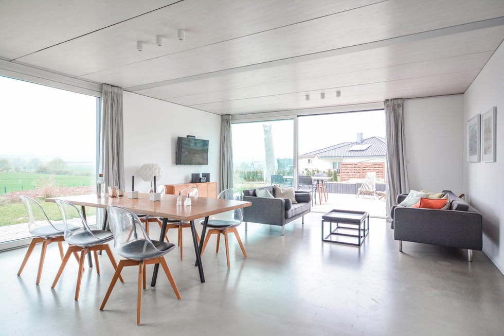 salón comedor de diseño moderno y minimalista