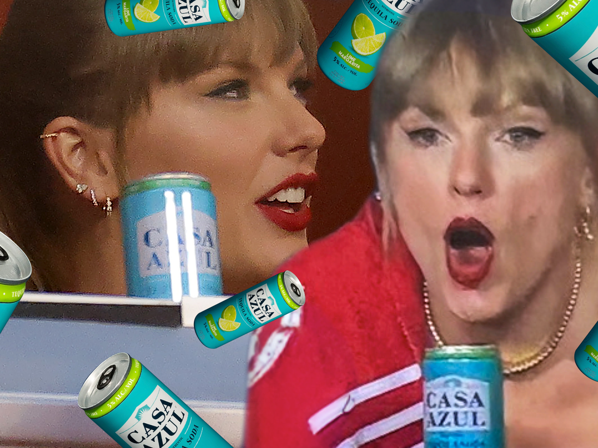 Taylor Swift Spotted Drinking Travis Kelce-Backed Canned Cocktail