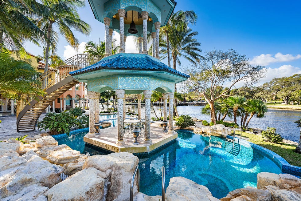 Piscina de la casa del fundador de Blockbuster en Florida