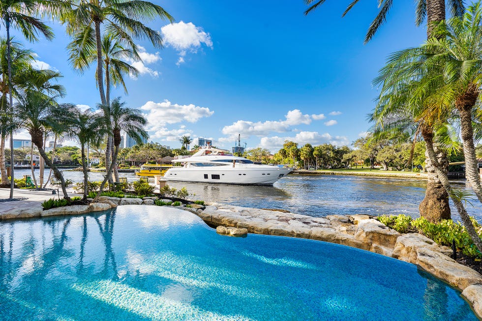 Piscina de la casa del fundador de Blockbuster en Florida