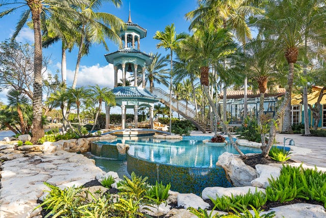 Piscina de la casa del fundador de Blockbuster en Florida