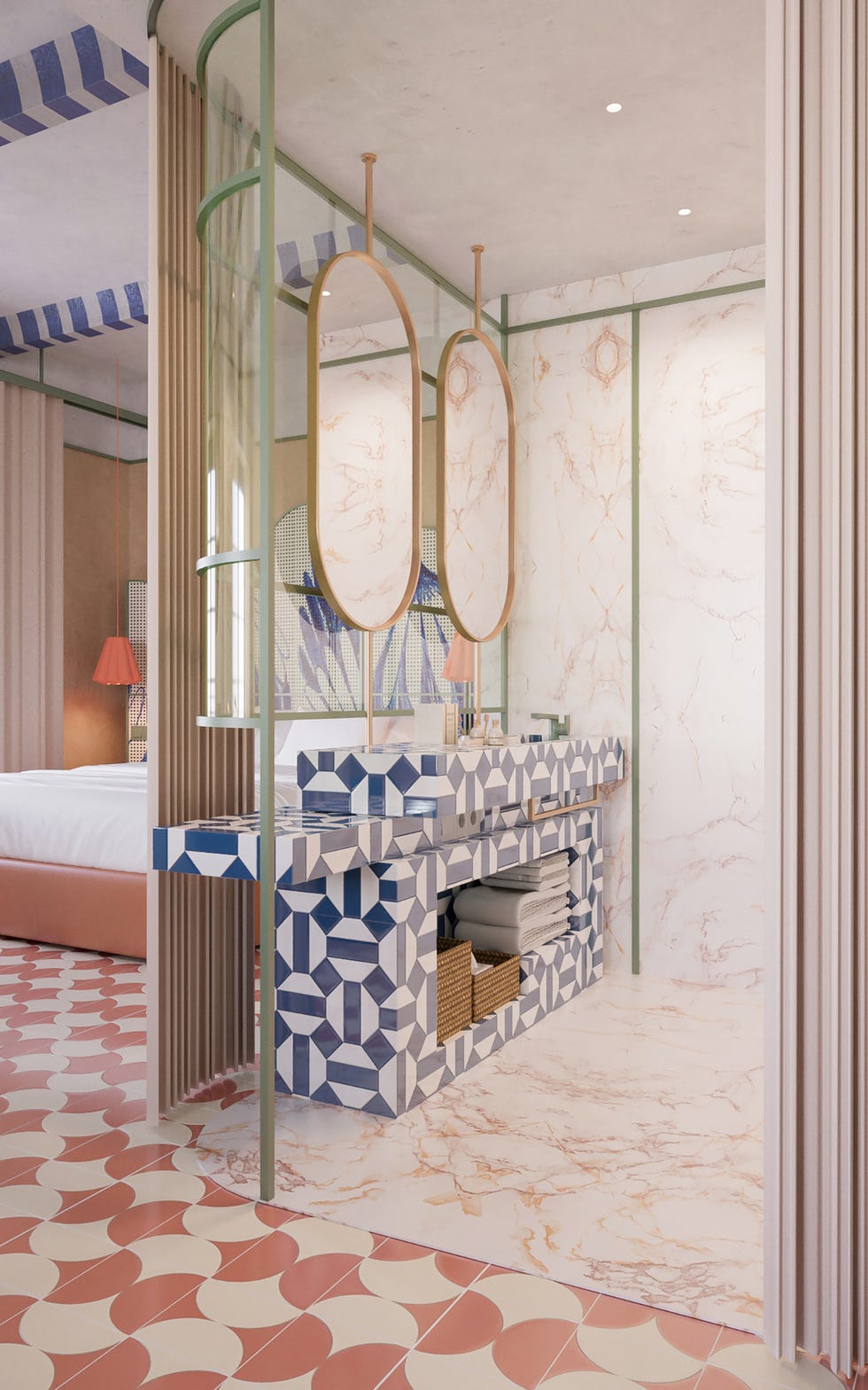el estudio cateto cateto diseñauna original casa pequeña con distribución abierta en sevilla que comparte el espacio del dormitorio en suite con el salóncomedor y la cocina