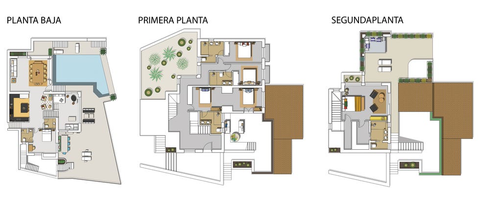 casa en la costa planos de los 3 pisos de la casa