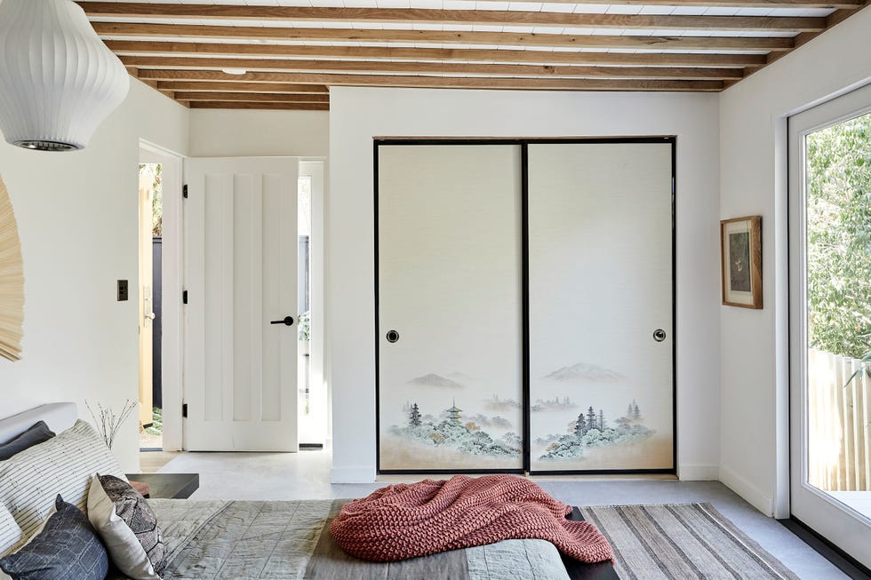 dormitorio de estilo japandi