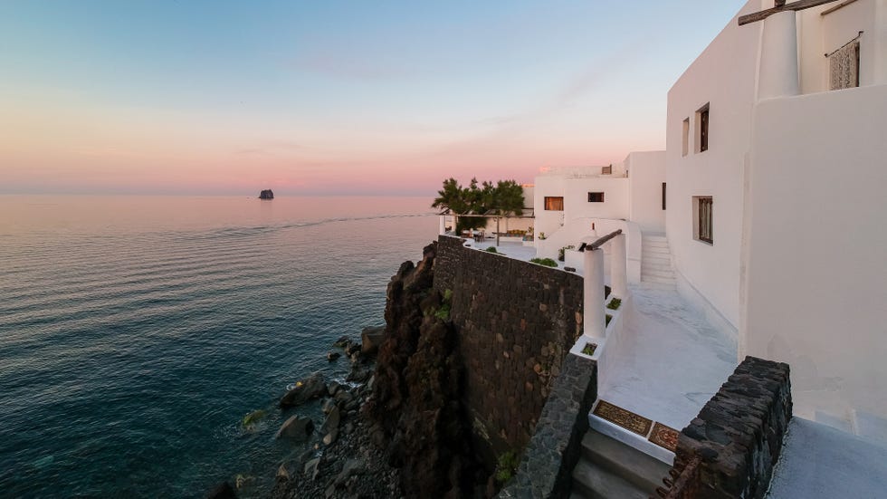 terraza con vistas al mar