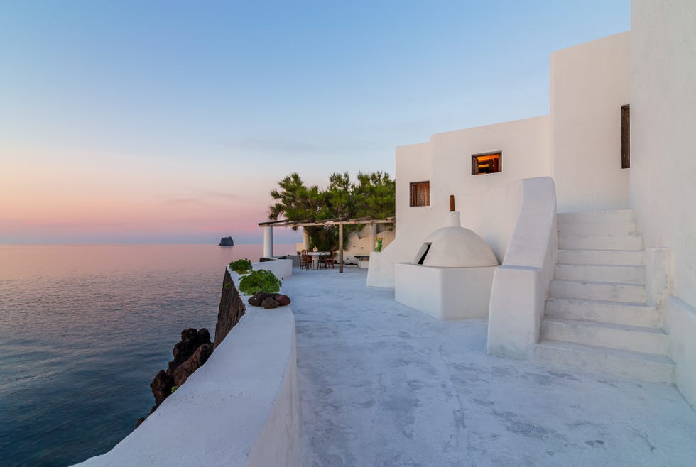 terraza con vistas al mar