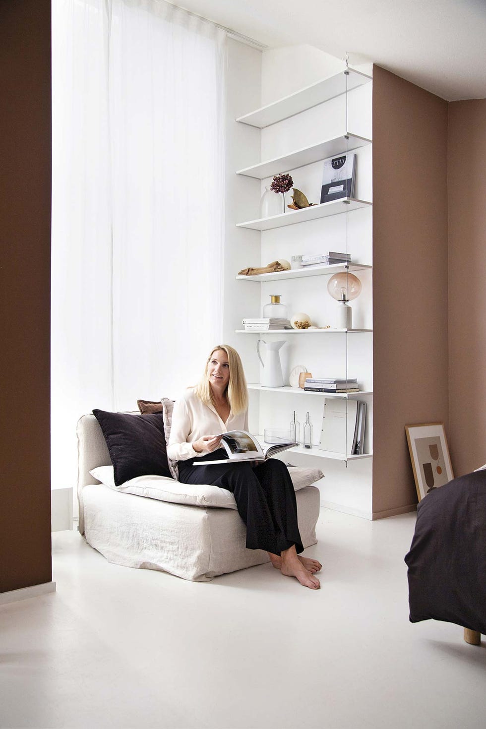 my scandinavian home rincón de lectura en el dormitorio