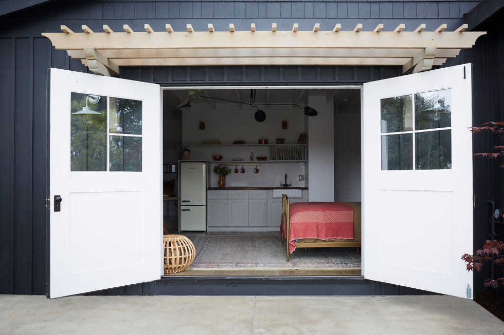 casa de invitados con cocina y dormitorio integrados