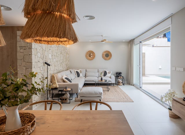 cocina y salón abiertos a la terraza
