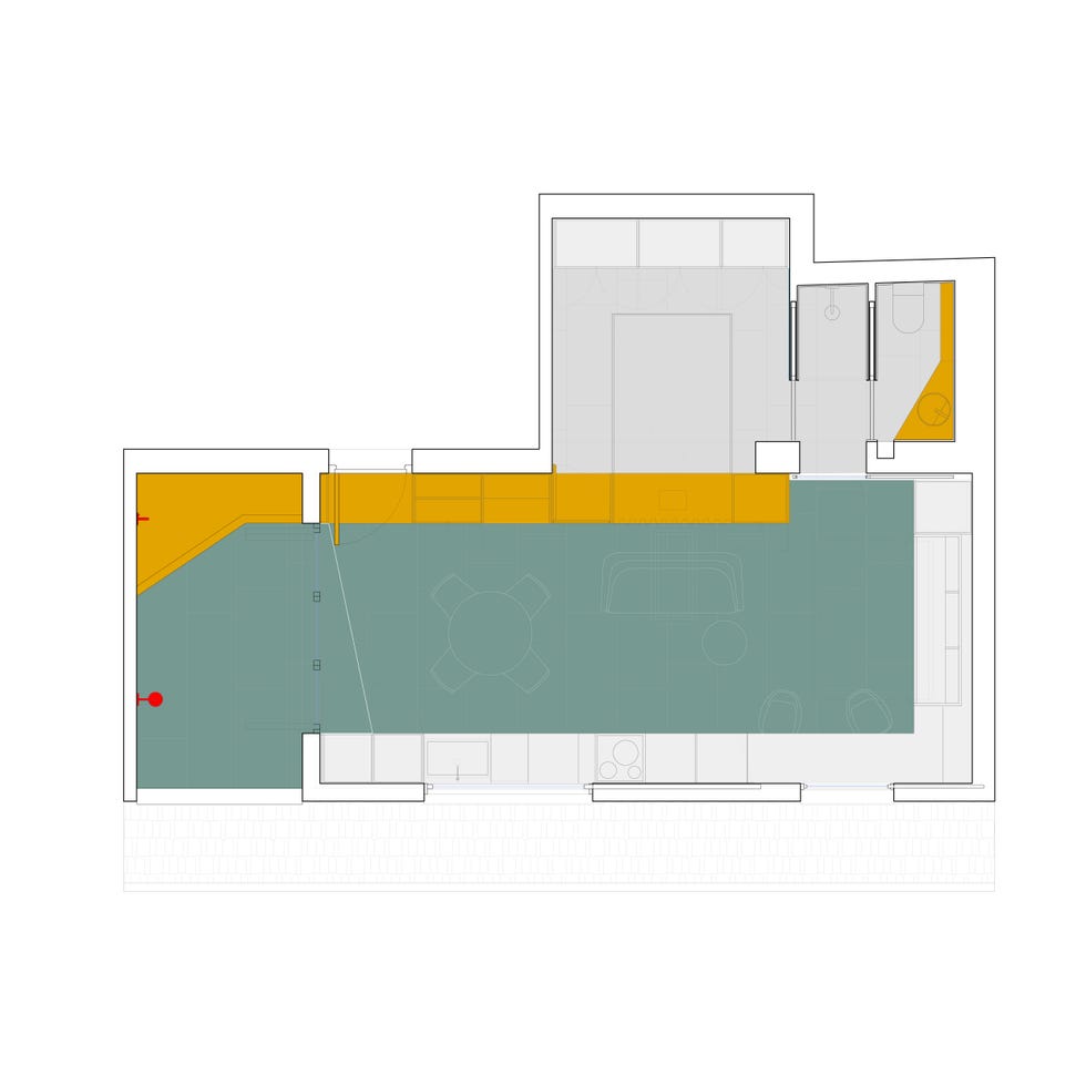 casa gialla gon architects, una reforma integral de ático con terraza
