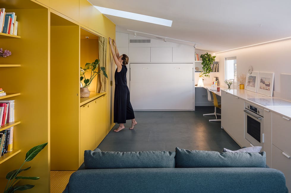 casa gialla gon architects, una reforma integral de ático con terraza