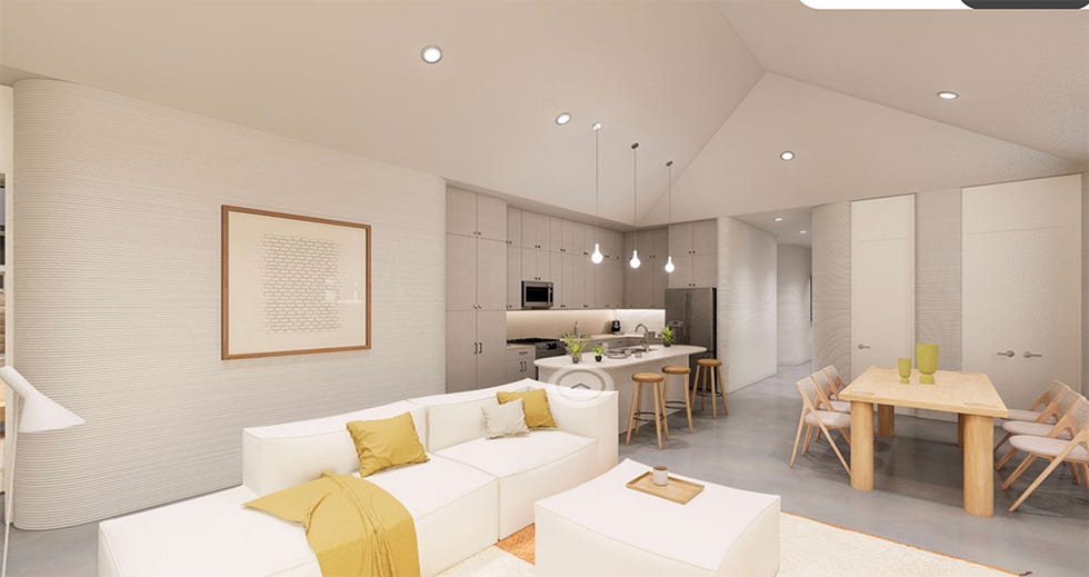 la primera urbanización construida con casas impresas 3d