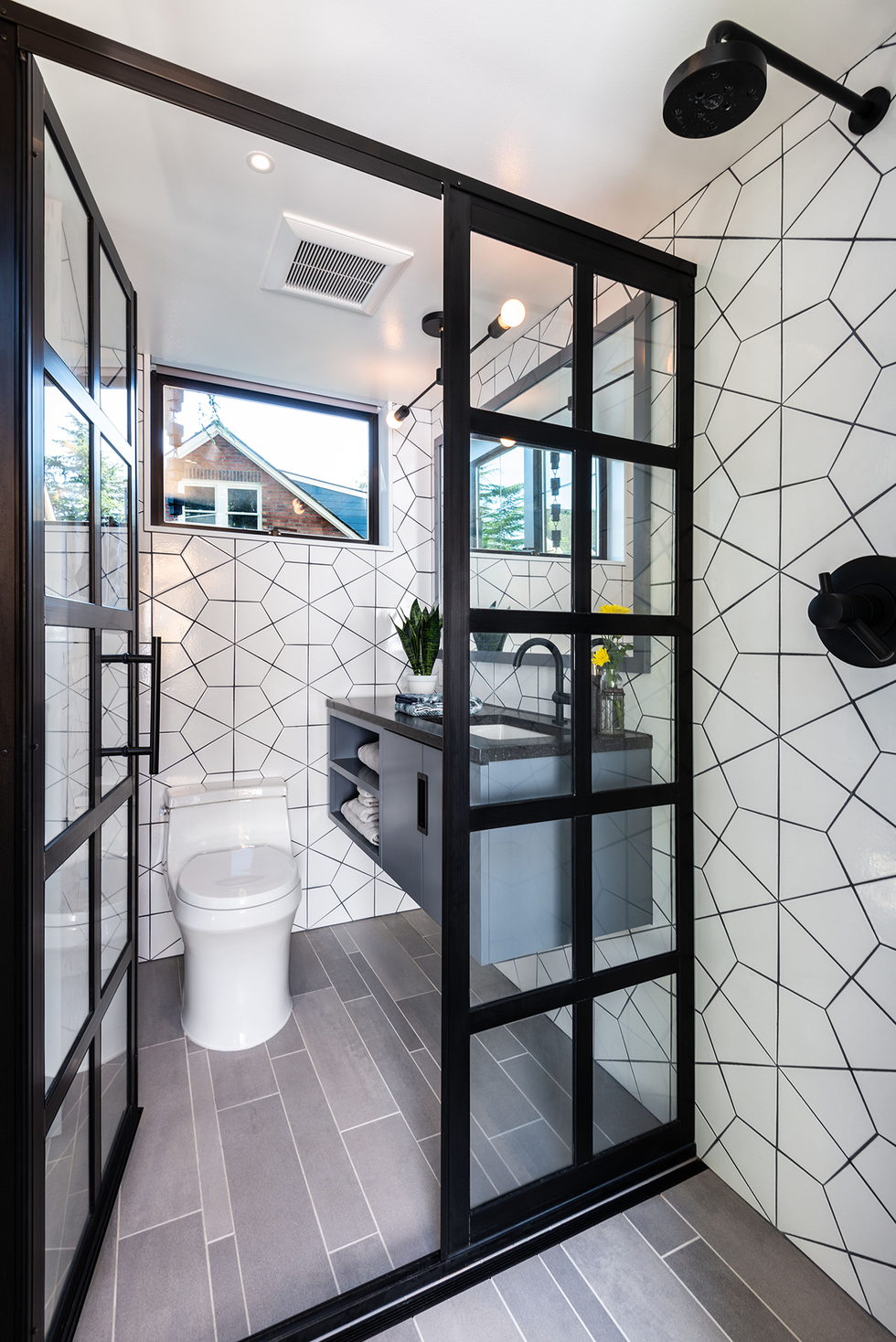 Casa modular en el jardín