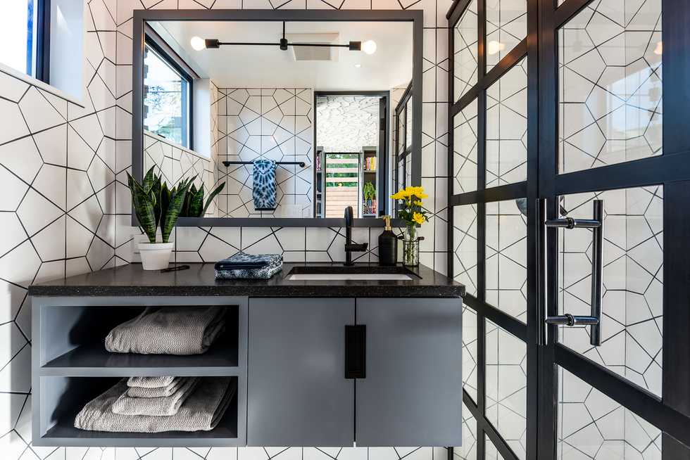 Casa modular en el jardín