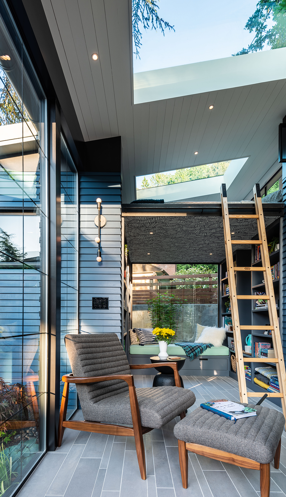 Casa modular en el jardín
