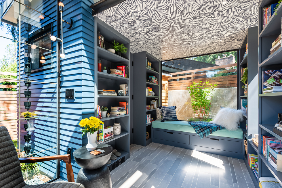 Casa modular en el jardín