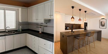 casa joven pareja cocina antes y depsués