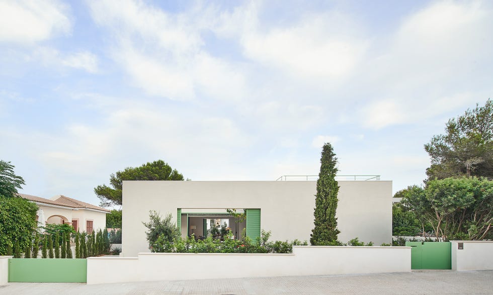 casa mallorca moderna patio piscina