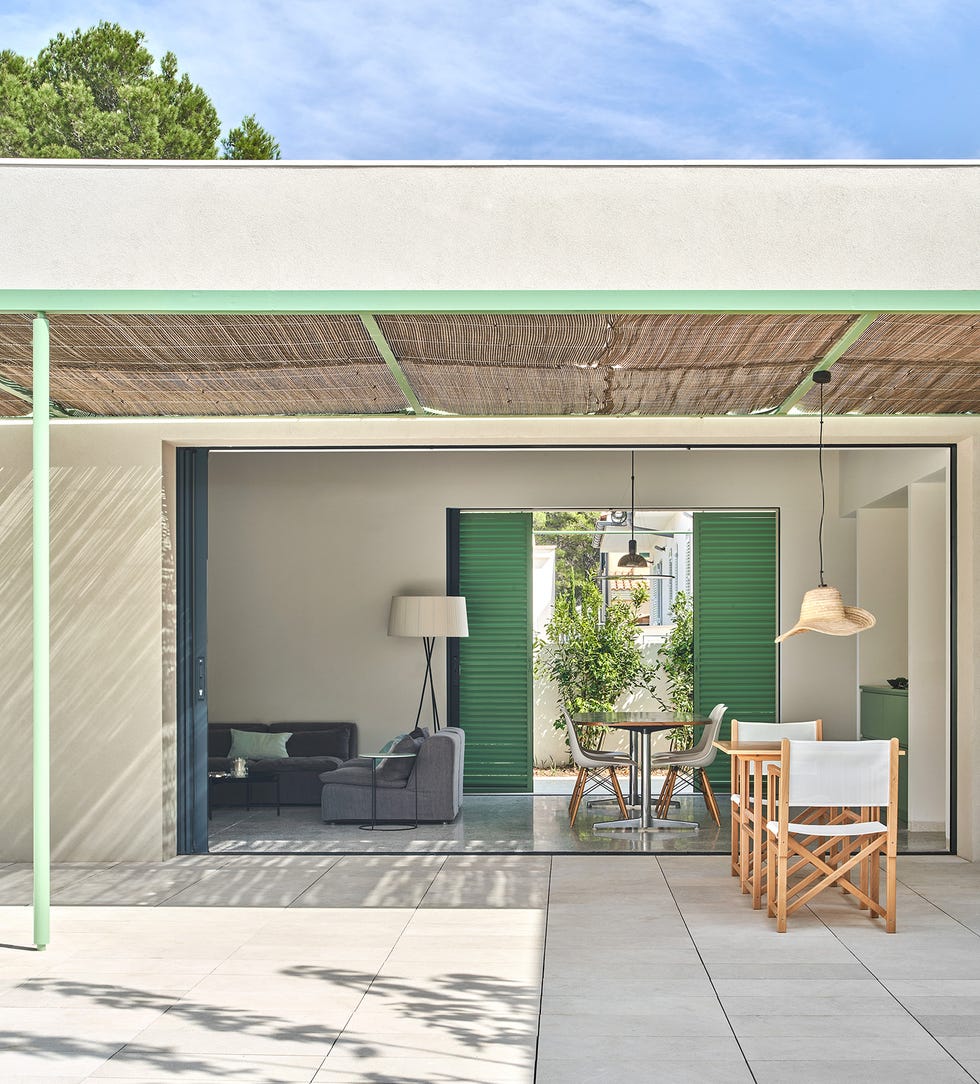 casa mallorca moderna patio piscina