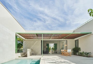 casa mallorca moderna patio piscina