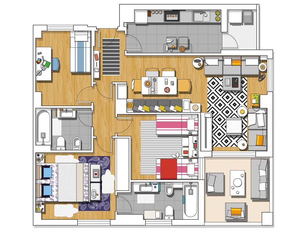 Floor plan, Plan, Artwork, Room, Drawing, 