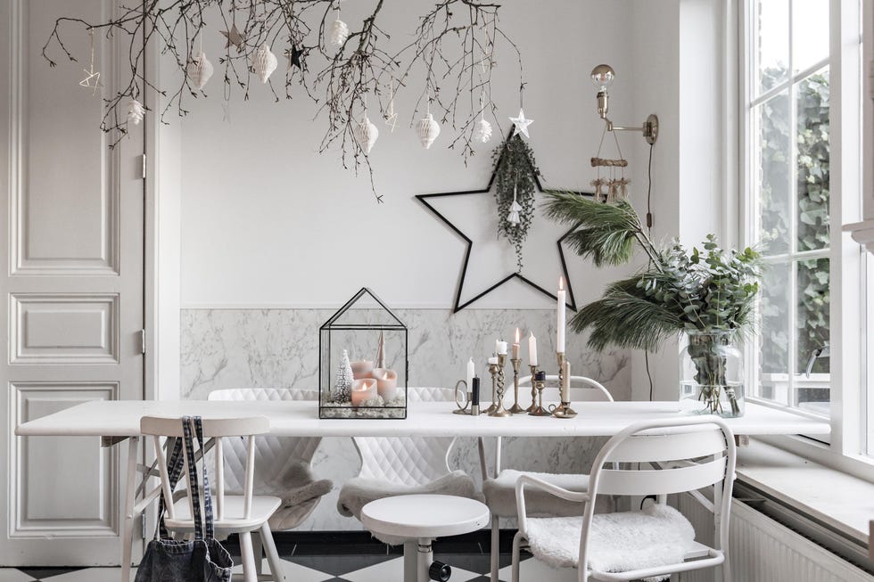casa decorada de navidad comedor