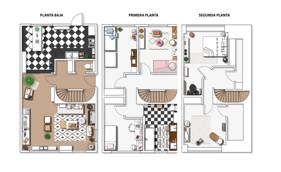 casa decorada de navidad plano de la vivienda