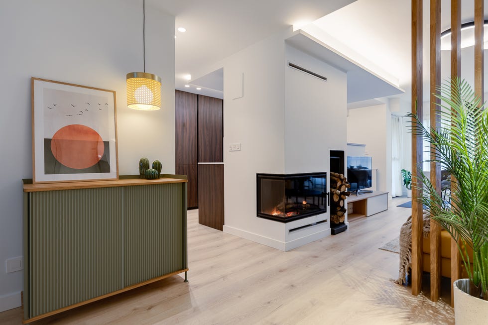 reforma de casa de diseño en ordizia, proyecto de basoko recibidor vintage