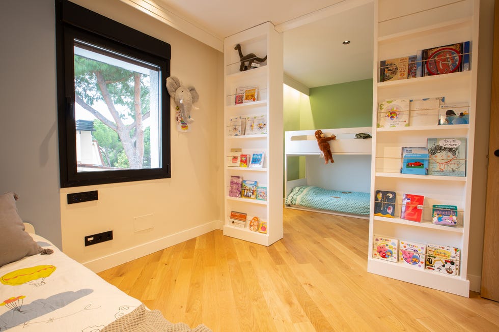 librería infantil como separador de ambientes