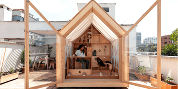 casita extensible de diseño para la terraza