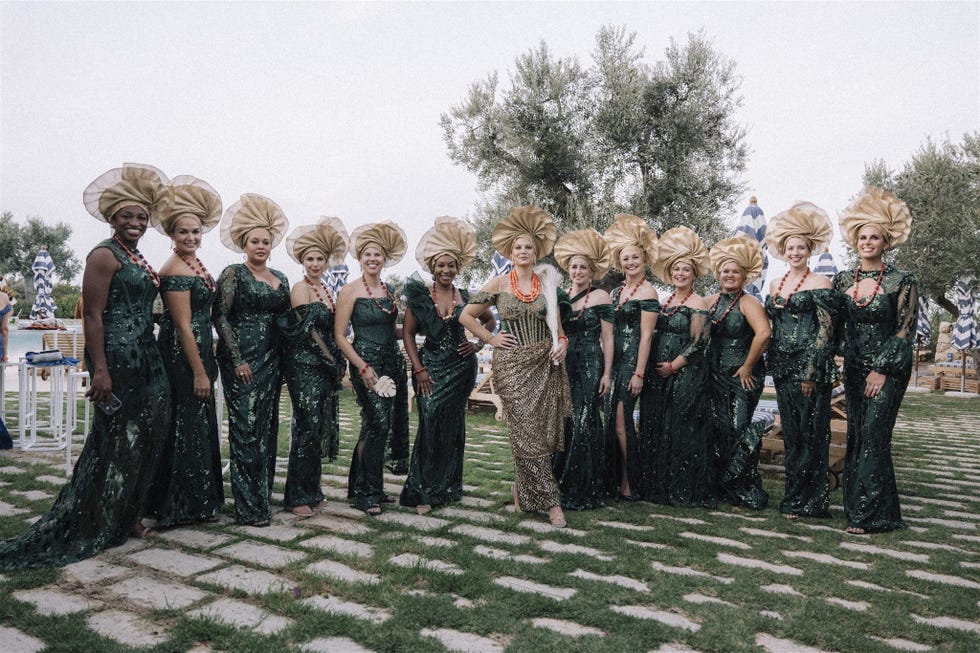 a group of women in clothing