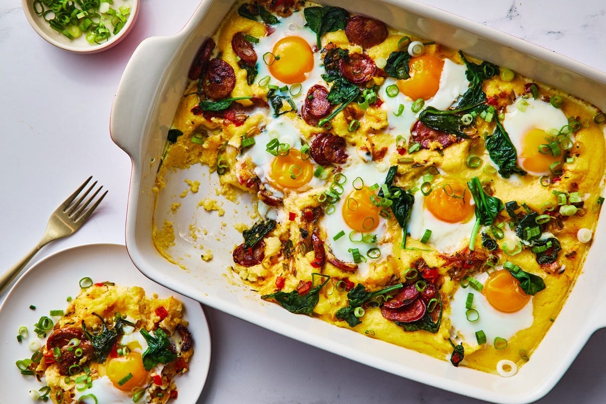preview for Eggland's Best x Delish | Spicy Polenta Breakfast Casserole