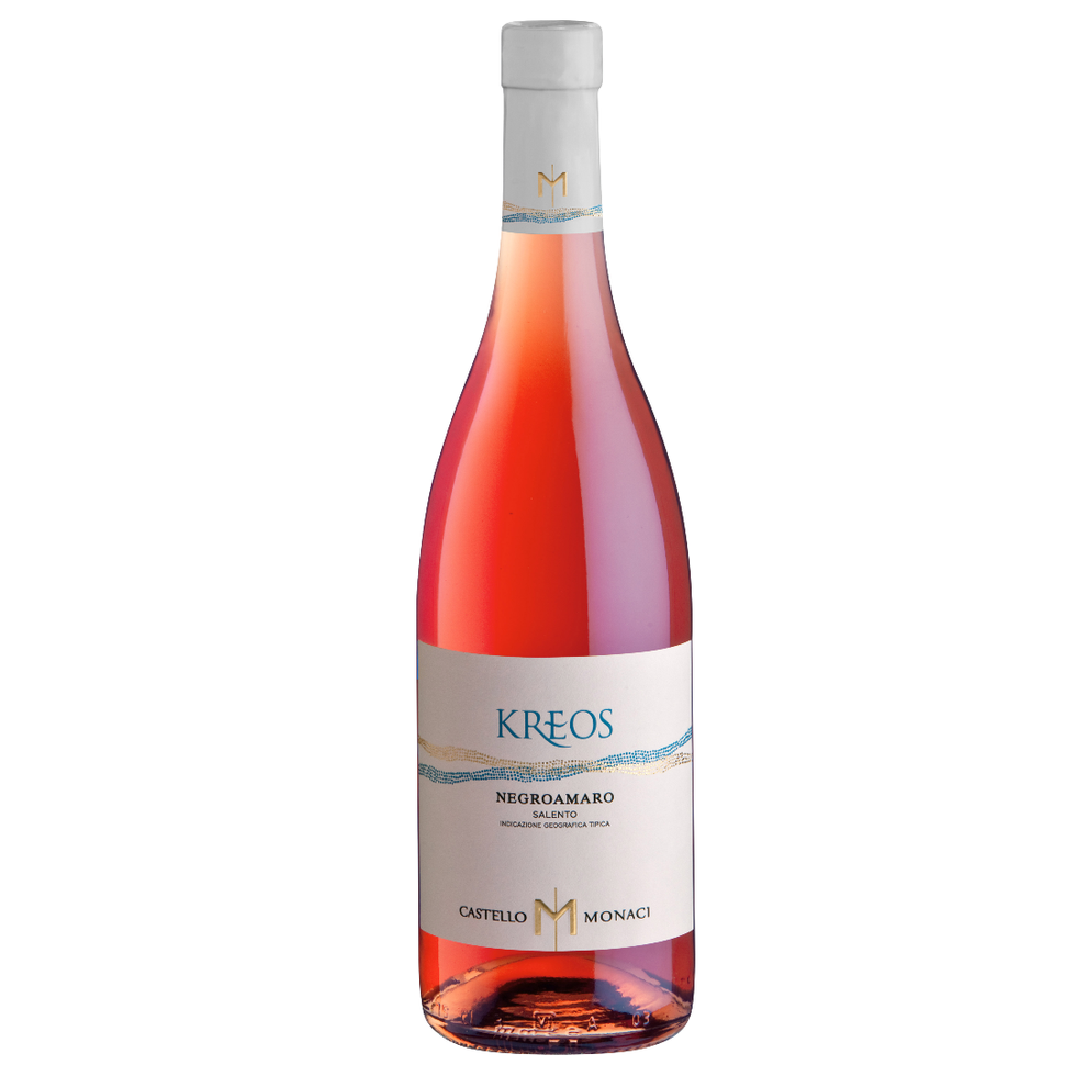a bottle of castello monaci kreos rose