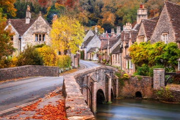 castle combe in wiltshire, england in the autumn