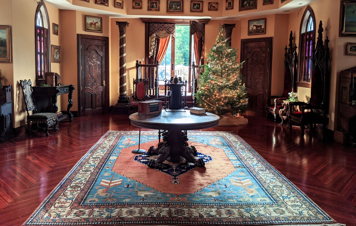 a set photo from "one royal holiday," a hallmark christmas film