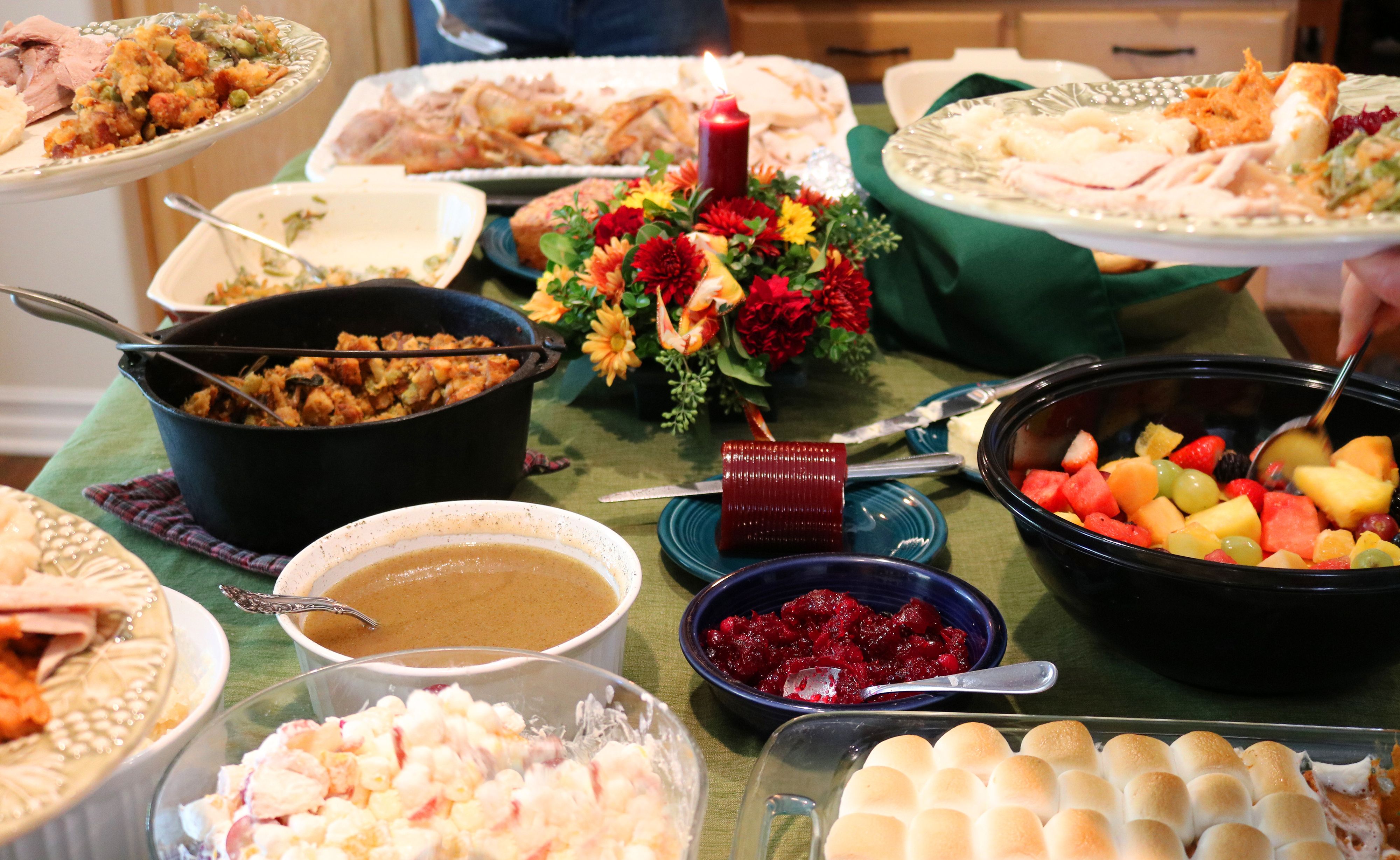 Happy Thanksgiving! Good food on the table, good football on TV