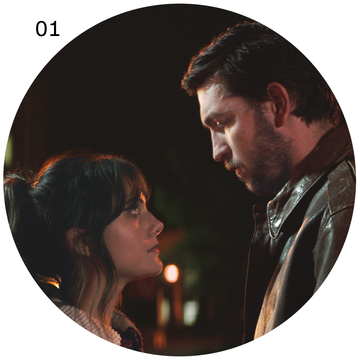 a man and woman looking at each other a man and woman looking at each other
