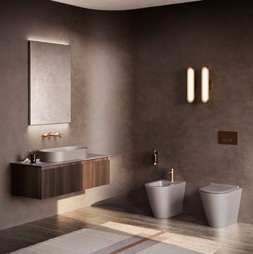 Lavabo Zero 70x35 h12 Wc e Bidet Zero 55x35 Tonalità Tortora lavabo zero 70x35 h12 wc e bidet zero 55x35 tonalità tortora