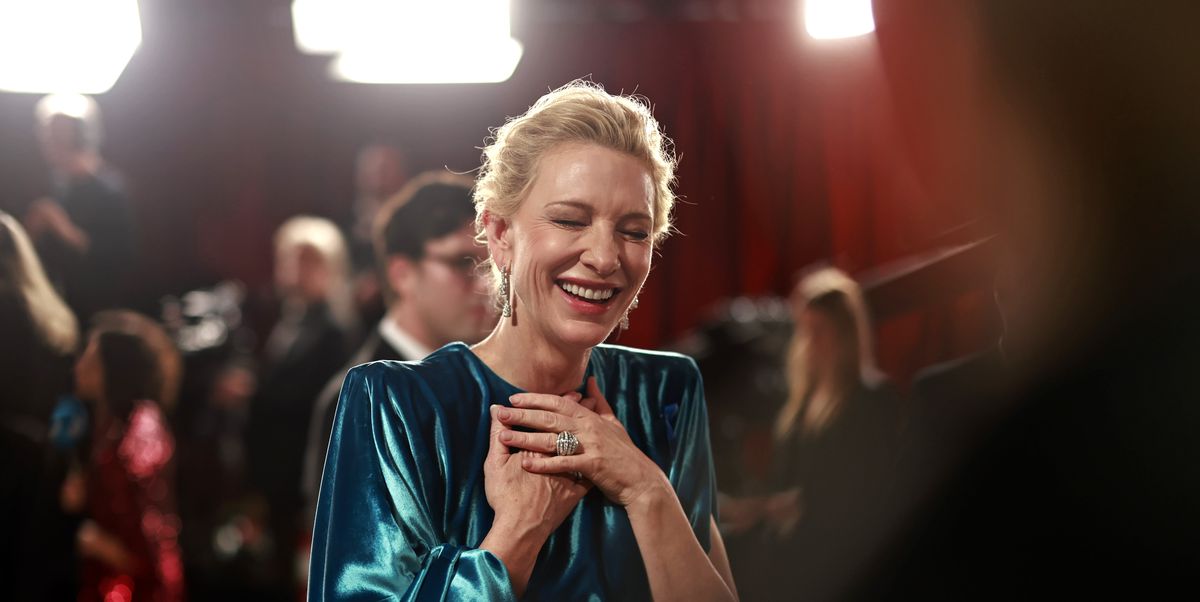 Cate Blanchett Attends 2023 Oscars Wearing Archival Louis Vuitton Gown